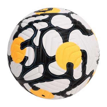 Imagem de Bola de Futebol Padrão Com Revestimento de Butil Premium para Treinamento de Futebol, Futebol de Fio de Nylon Duradouro para Jogos, Prática (Laranja)