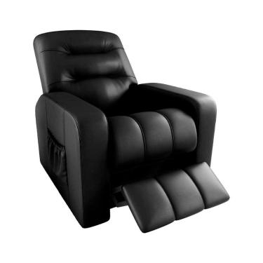 Imagem de Poltrona Do Papai Reclinavel Para Descanço Azera Matrix Sintetico Preto