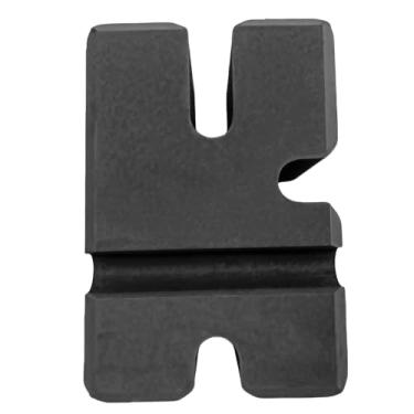 Imagem de Almofada de supino para barra, espuma EVA preta, design ranhurado para estabilidade, 23 x 15 x 10 cm