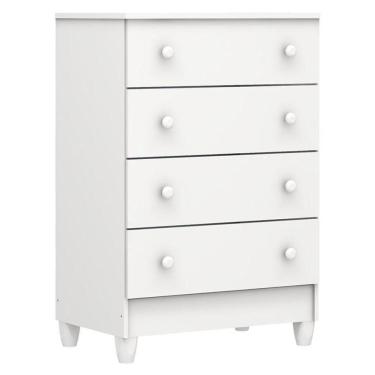 Imagem de Cômoda Gaveteiro Mel Flat Branco Brilho - Carolina