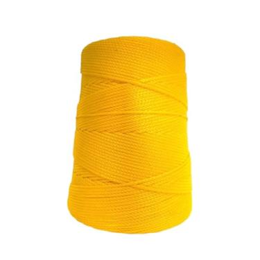 Imagem de Fio nautico 500g 3mm 500m cores Linha Rabo rato bolsa corda cordão polipropileno croche trico cone (Ouro)
