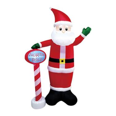 Imagem de Vaveren Enfeite inflável de Natal do Papai Noel de 2,4 metros, 220V (UE) para criar uma atmosfera festiva.