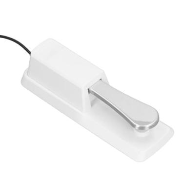 Imagem de SPYMINNPOO Pedal de Sustentação de Teclado, Material Premium, Interruptor Tenuto, Acessório de Piano para Todos Os Instrumentos Eletrônicos Com Conector Branco de 6,35 Mm (Branco)