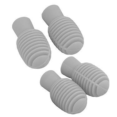 Imagem de RiToEasysports Baqueta Silenciosa Ponta 4pcs Silenciadores de Baqueta de Silicone para Prática Silenciosa Em Qualquer Lugar, Rebote Macio Durável para Iniciantes e Profissionais (Cinza)