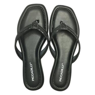 Imagem de Chinelo Rasteira Piccadilly Brilhos Dedo Comfort 508078