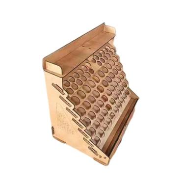 Imagem de oshhni Organizador de tinta acrílica de madeira, suporte para tintas, fácil de montar, com gavetas, porta-pigmentos para modelismo e artesanato.