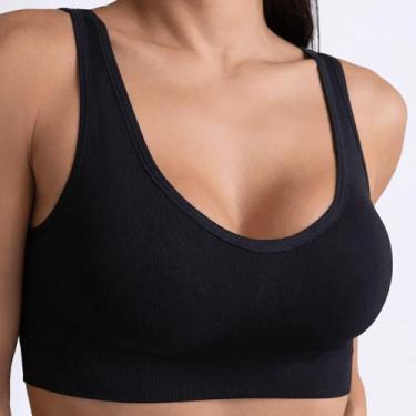 Imagem de Sutiã Top Loba Bojo Removível Sem Costura 41902-001, Preto, G