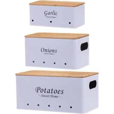 Imagem de Recipiente de Armazenamento com Tampa Caixa Pote para Comida Decoração Casa Balde Dormitório Apartamento Banheiro Ferro Galvanizado Empilhável À Prova Vazamentos Fácil Limpar Leve Legumes Frutas Fresc