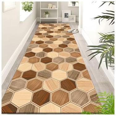 Imagem de SPXMQSS Corredores de tapete, corredor antiderrapante, tapete lavável para corredores, lavanderia, cozinha, banheiro, tapete longo A 120 x 200 cm