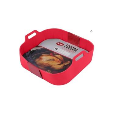 Imagem de WE DROP Protetor de Silicone para Air Fryer, 19cm Quadrado, Resistente até 230°C, Antitóxico, Reutilizável