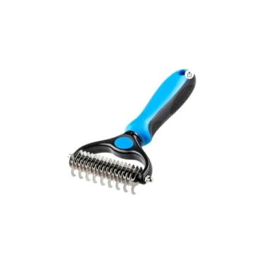 Imagem de Rasqueadeira Removedor de Pelos Mortos para Pet, Aço Inoxidável, 17x10 cm, 100g, Design Ergonômico