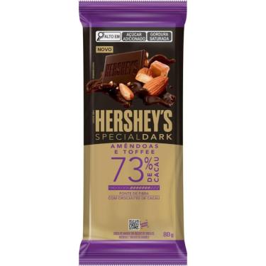 Imagem de Barra de Chocolate Amargo 73% Cacau Amêndoas e Toffee Hershey's Special Dark 80g