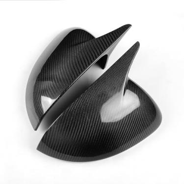 Imagem de FINMOKAL Capa de espelho retrovisor de porta de fibra de carbono real compatível com Hyundai Sonata 11th 2024-2025, preto