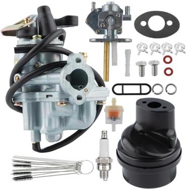 Imagem de Carburador para Suzuki 50 LT-A50 2002-2005 LT50 LT 50 1983-1987 JR50 1984-2006 ATV Quadrunner Carb com caixa de filtro de ar