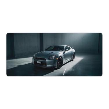 Imagem de HouLaiZhe R35 Tyndall Light JDM Mouse Pads para jogos de carro JDM Almofadas de mesa de carro grandes para teclado de mesa de computador 40 x 90 cm