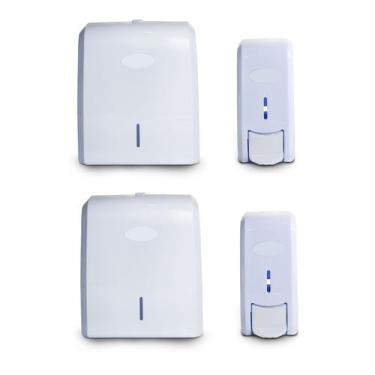 Imagem de Porta Papel Toalha 2 suporte + 2 Dispenser Sabonete liquido - Nobre