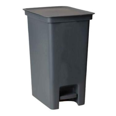 Imagem de Lixeira Banheiro Cozinha Escritorio Pedal 10 Litros Chumbo - Paramount
