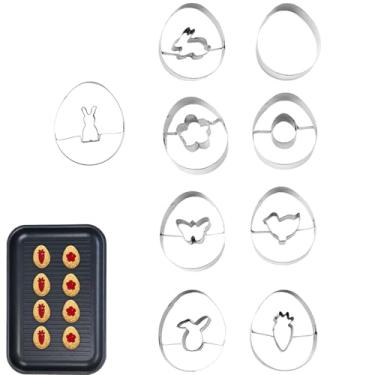 Imagem de Cortador de Biscoitos da Páscoa,9 Peças em Aço Inoxidável Utensílios de Cozinha,Molde para Bolachas Com Pressão - Para Pais Principiantes Entusiastas de Artesanato Atividades em Casa
