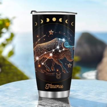 Imagem de Copos isolados Caneca Copo Aniversário Presentes de Natal para Meninos Meninas Homens Mulheres Filho Filha Viagem Essenciais Acessórios Must Have Cold Iced Handle 597.0 g Taurus