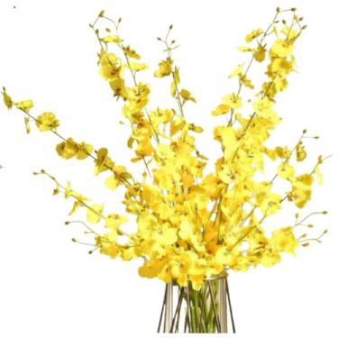 Imagem de Galhos Orquidea Chuva De Ouro Artificial Arranjo Flor Enfeite Enfeite Flores Artificiais Altamente Decorativo E Esteticamente AgradáVel(amarelo,10)