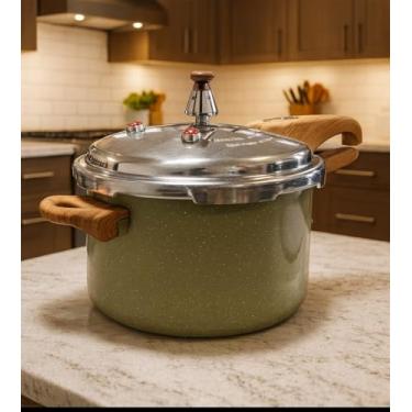 Imagem de Panela de Pressão 4,2L Max Chef Wood Indução Alumínio revestido de cerâmica