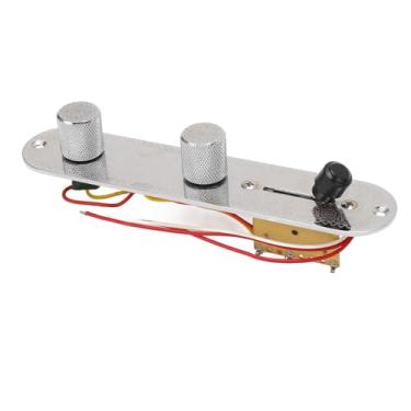 Imagem de AUNMAS Placa de Controle de Guitarra Elétrica Pré-conectada, Peças de Reposição de Telecaster de Aço Com Controle de Tom de Volume de Interruptor de 3 Vias para Atualização de Guitarra DIY (Girassol