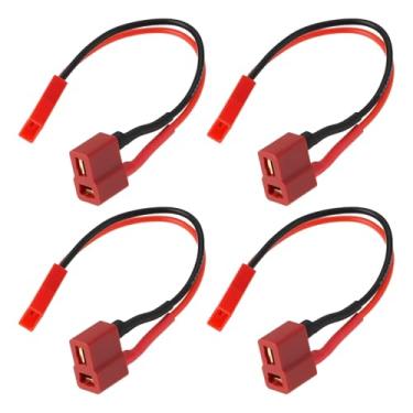 Imagem de Briny River 4 peças fêmea T-Plug para fêmea JST conector adaptador 10 cm 20awg para veículos RC Lipo Baterias