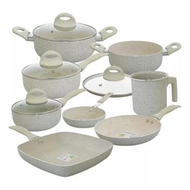 Imagem de Jogo De Panelas 8 Peças Revestimento Cerâmica Ibizza