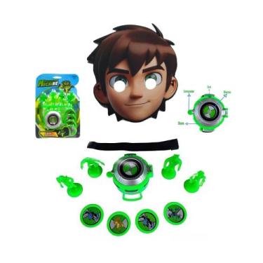 Imagem de Kit Infantil Máscara Realista Ben 10 + Omnitrix Lança Disco, Kit másca