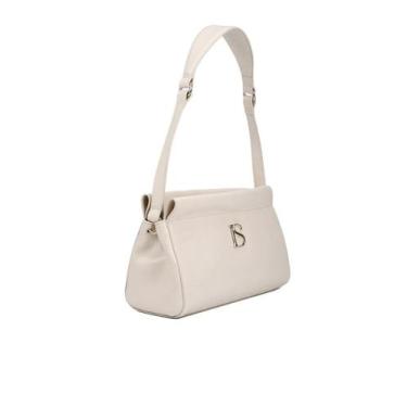 Imagem de Bolsa Baguete Loucos E Santos Grande Couro Off White, UNI