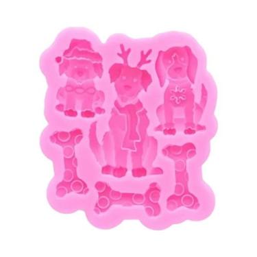 Imagem de Molde De Silicone Para Bolo De Natal Com Papai Noel, Boneco De Neve E 