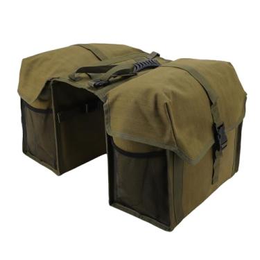 Imagem de Alomejor Bolsa de Assento de Bicicleta Dupla, Lona Aquática de Grande Capacidade de Armazenamento de Rack Traseiro, Design Reflexivo para Passeios Noturnos (30L)