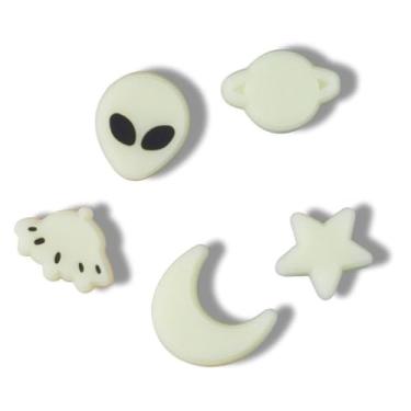 Imagem de Crocs Pacote com 5 estrelas unissex que brilham no escuro e luz LED