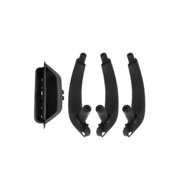 Imagem de Apoio de braço interior do carro maçaneta da porta painel interno puxar guarnição capa conjuntos substituição compatível para bmw x3 x4 f25 f26(LHD Black)