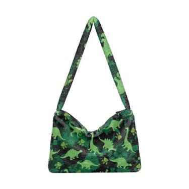 Imagem de Bolsa de ombro de pelúcia com bandeira americana, bolsas femininas, bolsa feminina para uso ao ar livre, Linda estampa infantil colorida, One Size