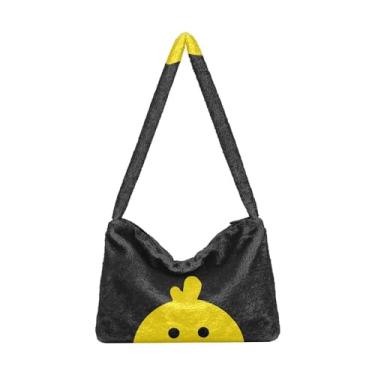 Imagem de GAIGEO Three Dogs in the Car Bolsas de ombro femininas, bolsas de ombro femininas, bolsas de outono, Black Cute Chick, One Size