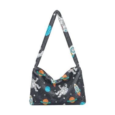 Imagem de Bolsa de ombro feminina girassóis amarelos vibrantes, bolsa de ombro com fecho de zíper, bolsa feminina para uso ao ar livre, Espaço desenhado à mão, One Size