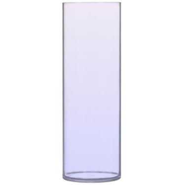 Imagem de Vasos cilíndricos decoração de casa lavanda azul gradiente vaso de flores redondo bonito personalizado exclusivo floral decoração estética, 30 cm x 9,9 cm
