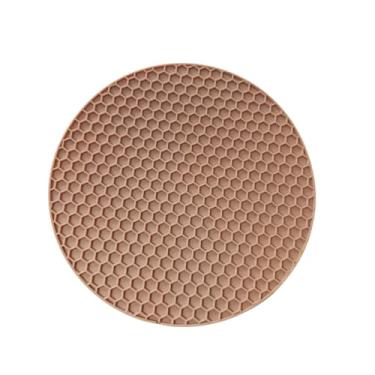 Imagem de Descansos Panela Silicone Resistente 17cm Protetor Antiaderente para Mesa e Cooktop, Ideal para Cozinheiros e Famílias(KIT 8 BEGE)