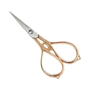 Imagem de Tesoura De Costura Artesanal Retrô Antiga De Aço Durável Para Tecidos 