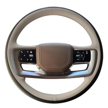 Imagem de MEWANT Capa de volante com costura DIY para Land Rover Range Rover 2022-2025 Acessórios de volante para Land Rover Range Rover 2022-2025