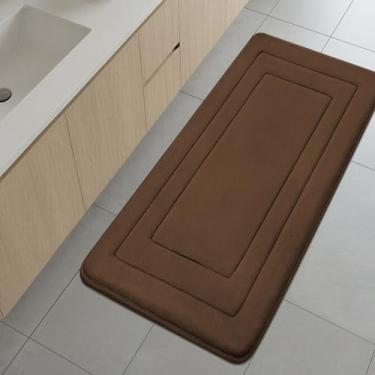 Imagem de Cupic Cupid Tapete de banho de espuma viscoelástica super macio, tapetes de banheiro longos, tapetes antiderrapantes para o chão do banheiro, tapetes laváveis na máquina para chuveiro e banheira