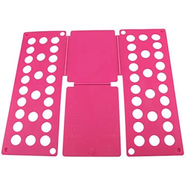 Imagem de CUOFYUNL Organizador de roupas Armário Pacote Camisa Dobrável Calças Dobráveis ​​Adulto Criança Tamanhos Infantis (Rosa Vermelha)