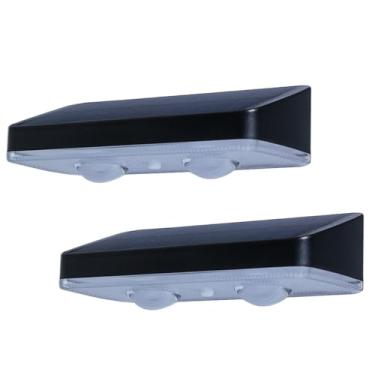 Imagem de Luz Solar Para Vedação Exterior,2 Unidades À Prova de Água Iluminação LED com 3 Níveis,Lâmpadas Solares Para Vedação - Para Jardim Escadas Pátio Caminho E Parede