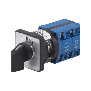 Imagem de LW26-10X B0344/2 Auto Reset 16 mm abertura inversão comutação 10A interruptor rotativo de comutação 1 peça
