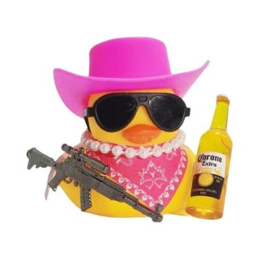 Imagem de Engraçado Pato De Borracha Cowboy Para Decoração De Carro, Adorno Para