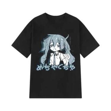 Imagem de Camiseta Casual De Algodão Estilo Japonês Y2K Anime Para Mulheres Em T