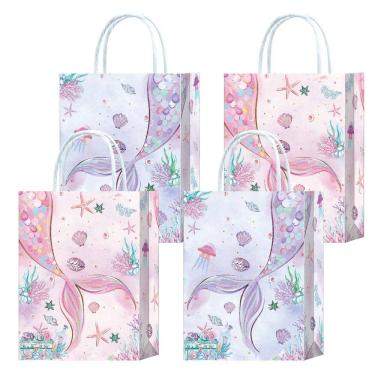 Imagem de Sacola de presente, caixas de lembrancinhas, papelão branco patriótico x12