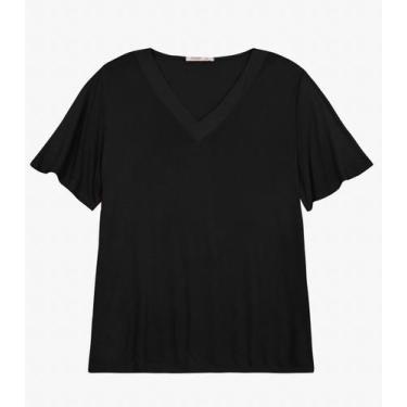 Imagem de Blusa Visco Tricot Plus Size Secret Glam Preto, Plus G4, Preto