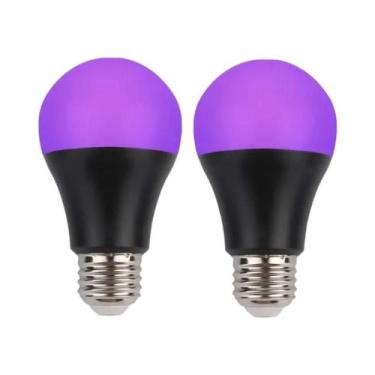 Imagem de Lâmpada LED UV 9W Preta 395-400nm Brilha No Escuro Para Tinta Corporal